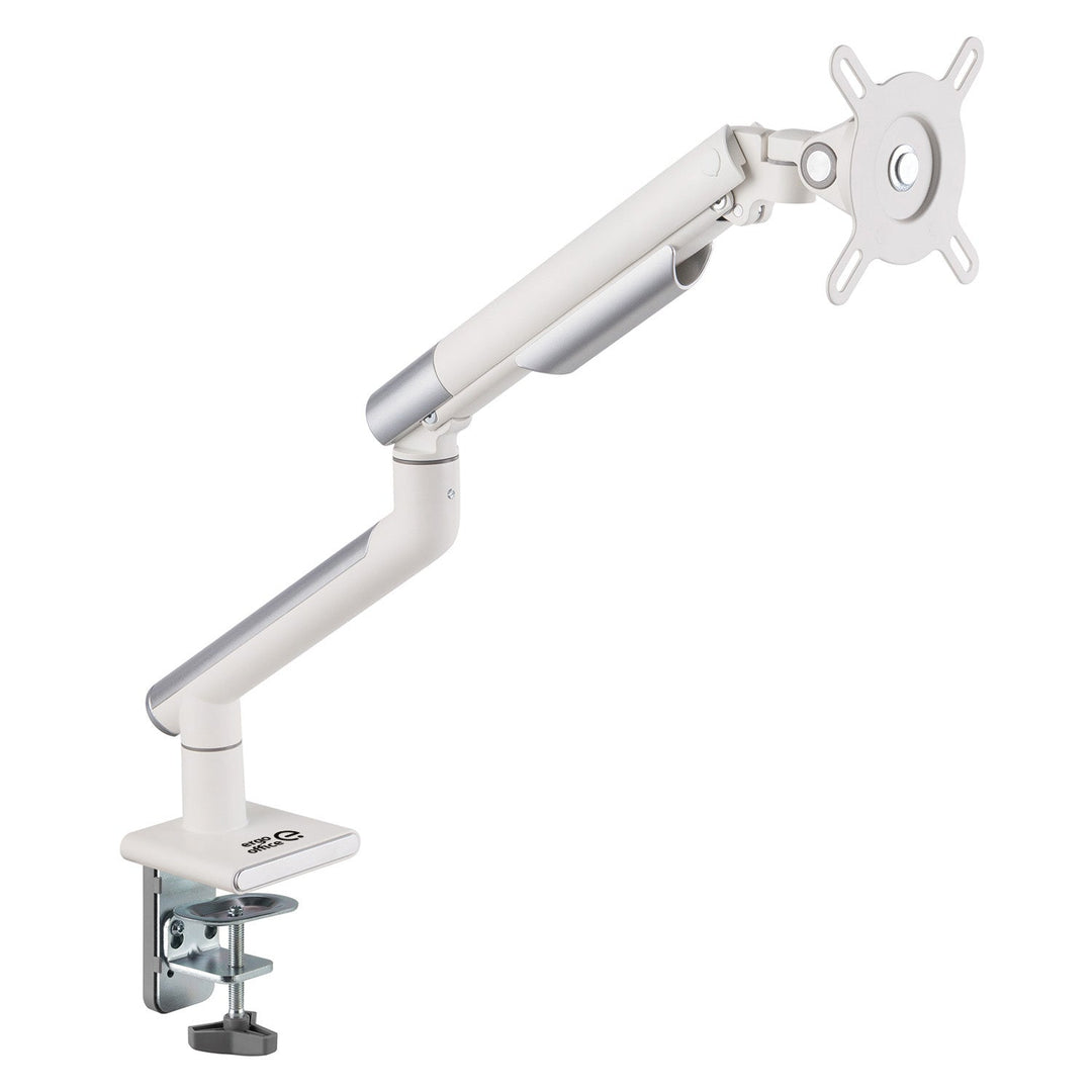 Ergo Office monitorholder, premium med gasfjeder, dobbeltarm, 17"-32" 9 kg, hvid, ER-437