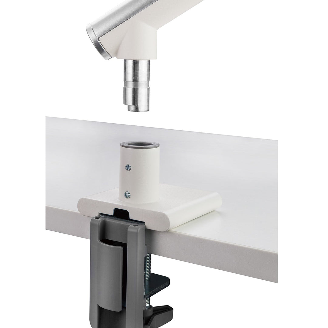Ergo Office monitorholder, premium med gasfjeder, dobbeltarm, 17"-32" 9 kg, hvid, ER-437