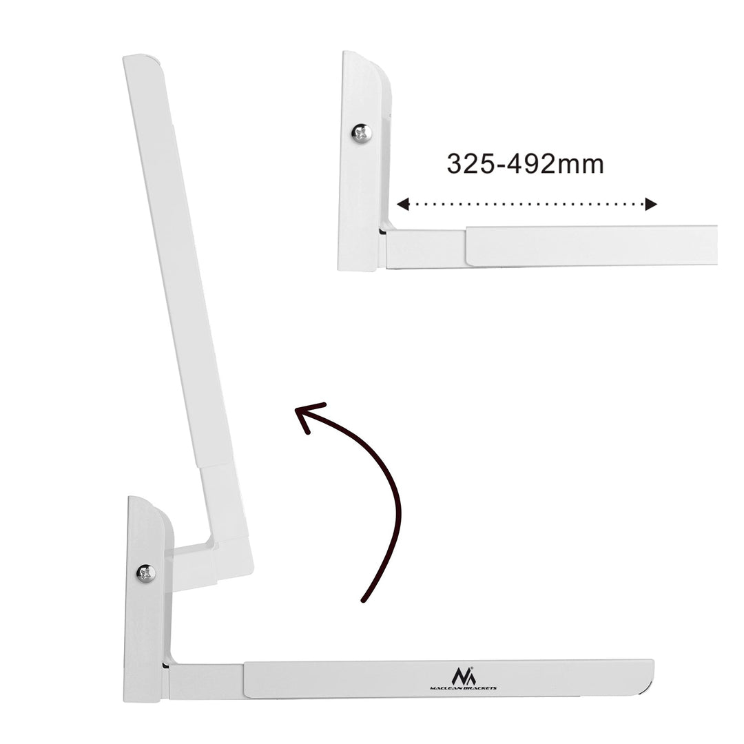 Maclean mikroovnsstativ, sammenklappelig, op til 30 kg, hvid MC-915 W