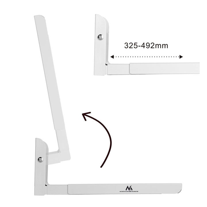 Maclean mikroovnsstativ, sammenklappelig, op til 30 kg, hvid MC-915 W