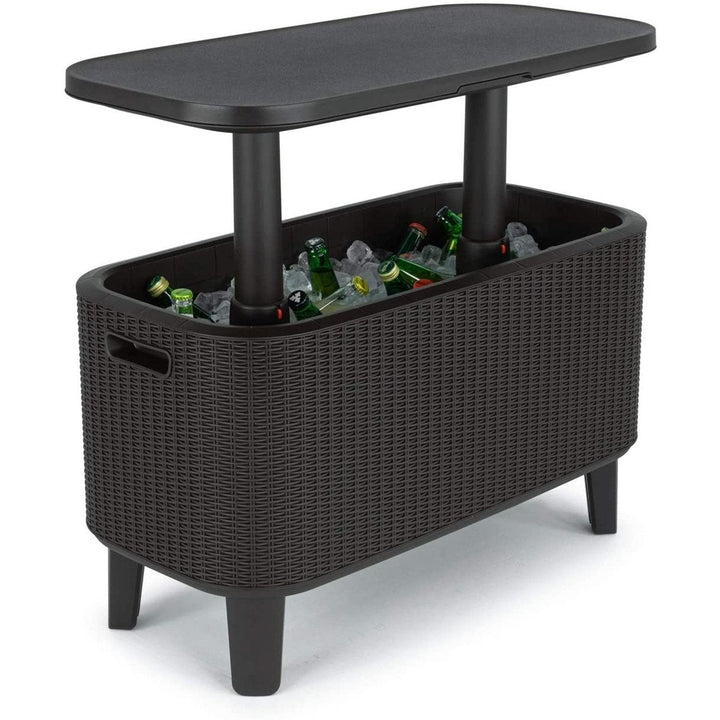 Keter 2-i-1 havebar, bord, bar med kølebeholder Bevy Cool Bar Rattan