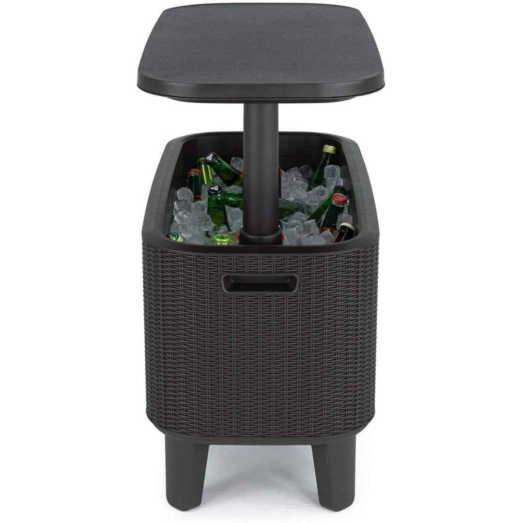 Keter 2-i-1 havebar, bord, bar med kølebeholder Bevy Cool Bar Rattan