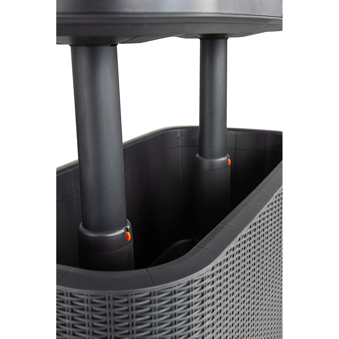Keter 2-i-1 havebar, bord, bar med kølebeholder Bevy Cool Bar Rattan