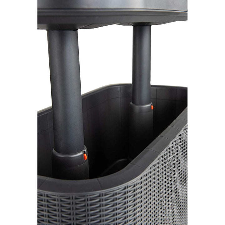 Keter 2-i-1 havebar, bord, bar med kølebeholder Bevy Cool Bar Rattan
