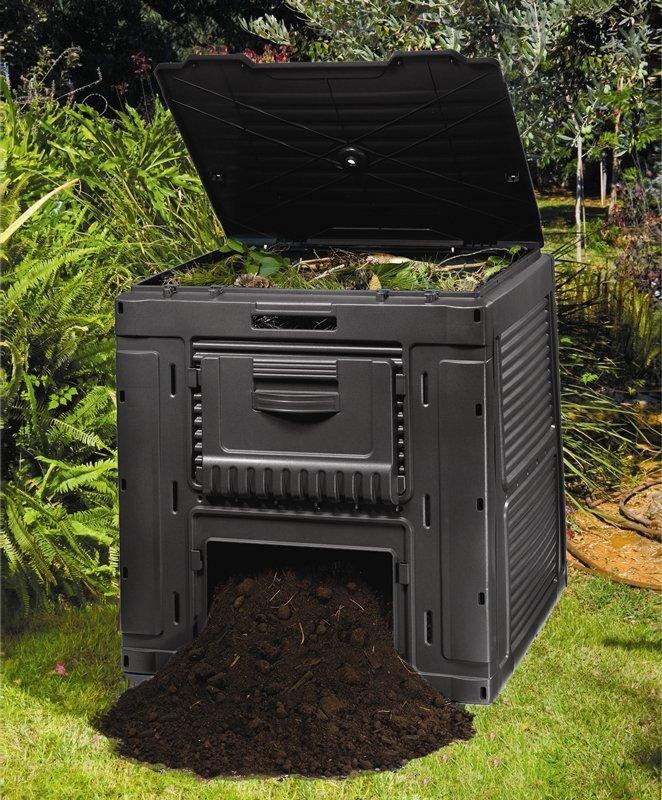 Komposter med bund Keter E-COMPOSTER 470L sort 231415