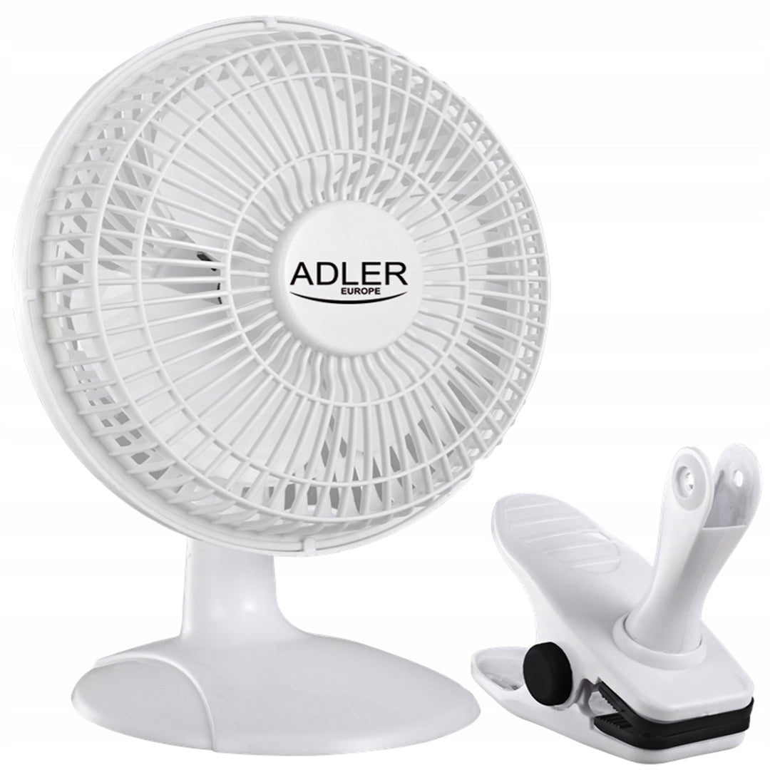 Adler bordventilator, klips og fod, diameter 15 cm, effekt maks. 30 W, AD7317
