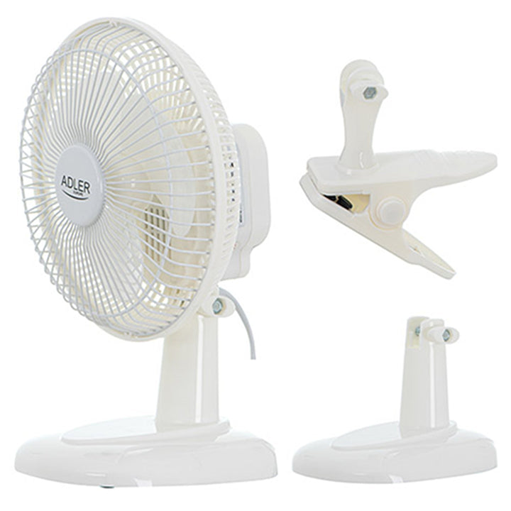 Adler bordventilator, klips og fod, diameter 15 cm, effekt maks. 30 W, AD7317