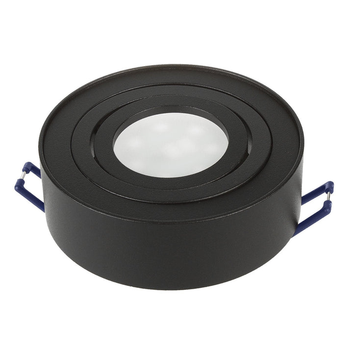 Maclean spotloftsarmatur, til MR16/GU10 lyskilder, sort, 94x32 mm, rund, aluminium, MCE462 B