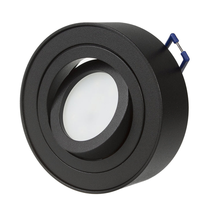 Maclean spotloftsarmatur, til MR16/GU10 lyskilder, sort, 94x32 mm, rund, aluminium, MCE462 B