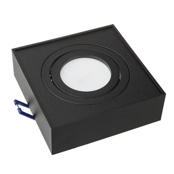 Maclean spotloftsarmatur, til MR16/GU10 lyskilder, sort, 94x94x32 mm, firkantet, aluminium, MCE464 B