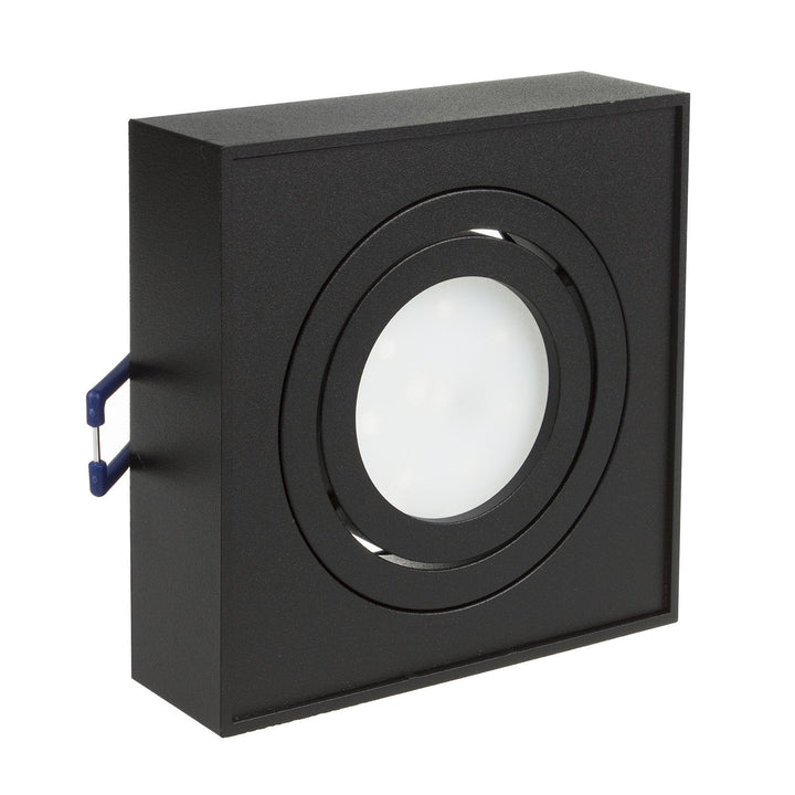 Maclean spotloftsarmatur, til MR16/GU10 lyskilder, sort, 94x94x32 mm, firkantet, aluminium, MCE464 B
