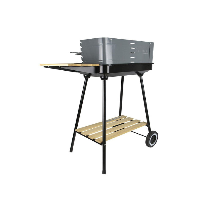 Master Grill rektangulær kulgrill, skål 58 x 38 cm, 2 hylder, hjul MG905