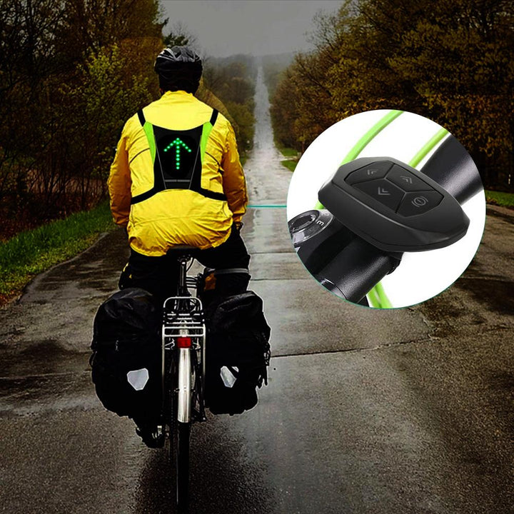 LED-vest/rygsæk Maclean, med fjernbetjening, MCE420 Lithium-batterier 3,7 V 500 mAh, 2xCR2032, vandtæthed: fjernbetjening IPx5, vest IPX2