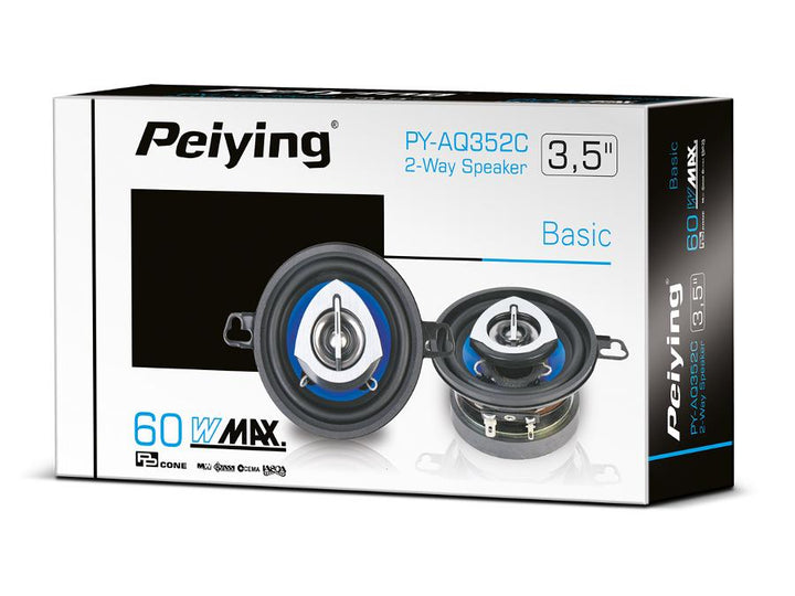 Bilhøjttalere PY-AQ352C 3,5" effekt 60 W Peiying