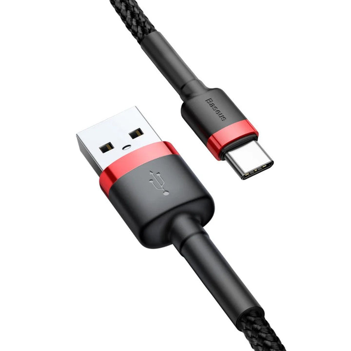 USB A-stik til USB C-stik, 1 m, CATKLF-B91, rød+sort, Baseus