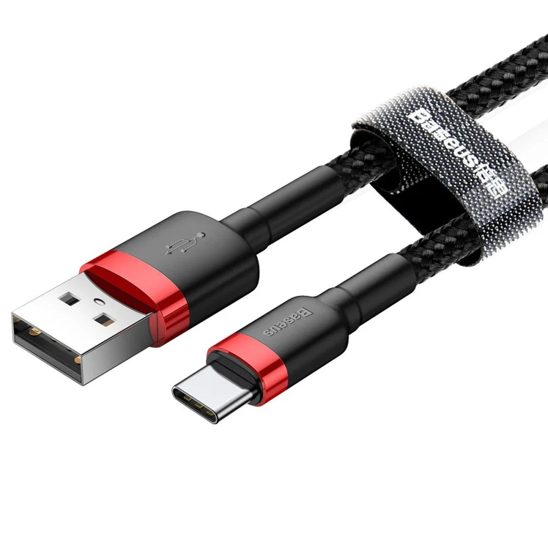 USB A-stik til USB C-stik, 1 m, CATKLF-B91, rød+sort, Baseus
