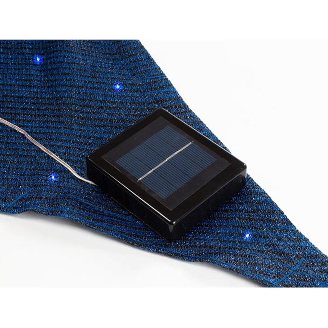 Solsejl med indbygget LED-belysning "stjernehimmel" - trekant - 3,6 x 3,6 x 3,6 m