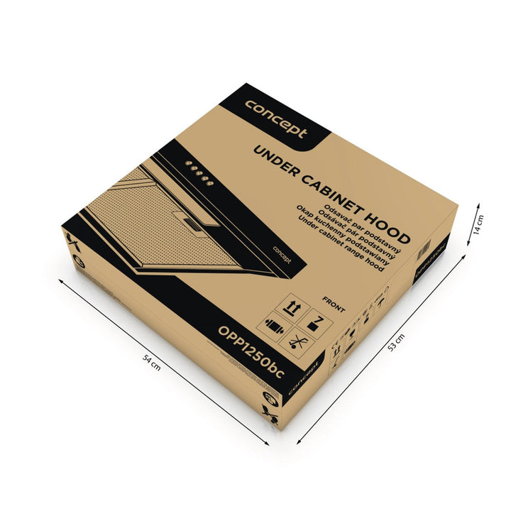 Underskabsemhætte 50 cm Concept OPP1250bc ultra slim 82 mm
