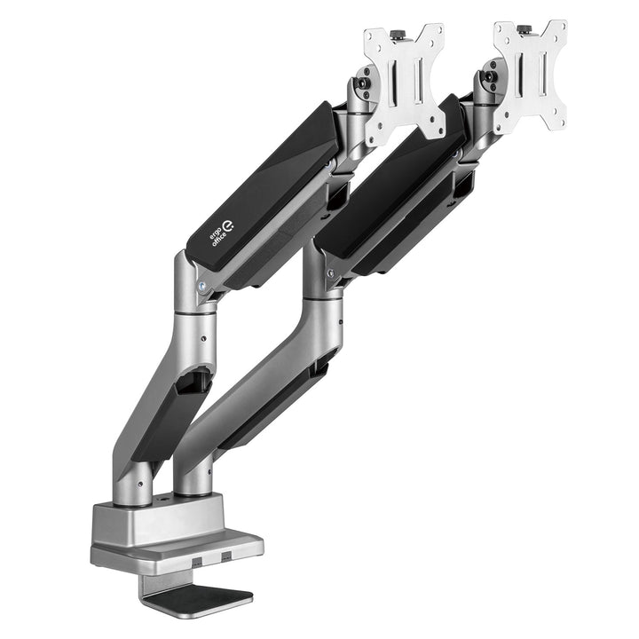 Ergo Office universal bordholder til to skærme, gasfjeder 17"-35" 15 kg, VESA 75x75 / 100x100, ER-446
