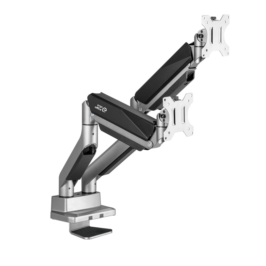 Ergo Office universal bordholder til to skærme, gasfjeder 17"-35" 15 kg, VESA 75x75 / 100x100, ER-446