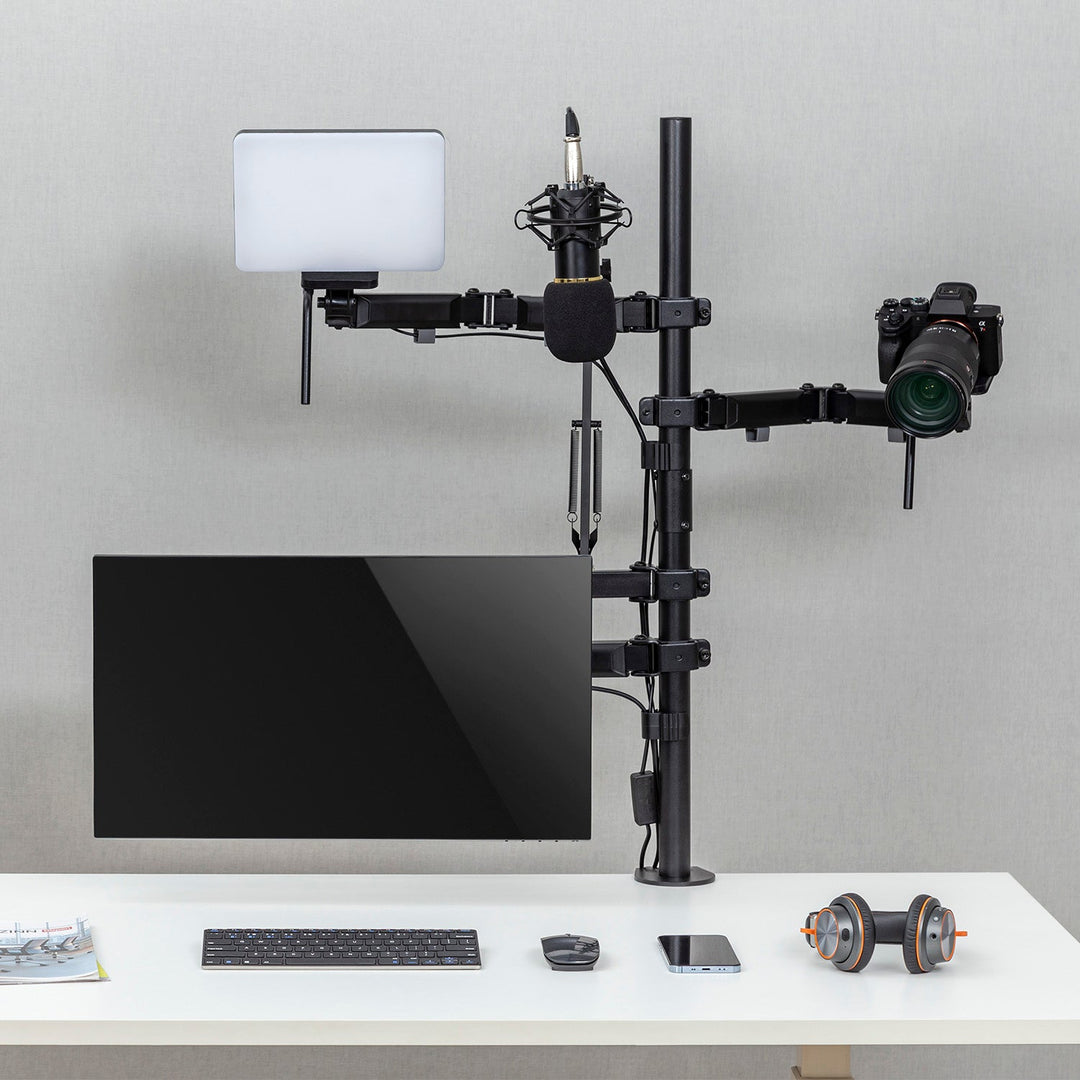 All-In-One Studio NanoRS monitor-, mikrofon-, kamera- og lysholder, YouTube, 17"-32", maks. 9 kg, RS164
