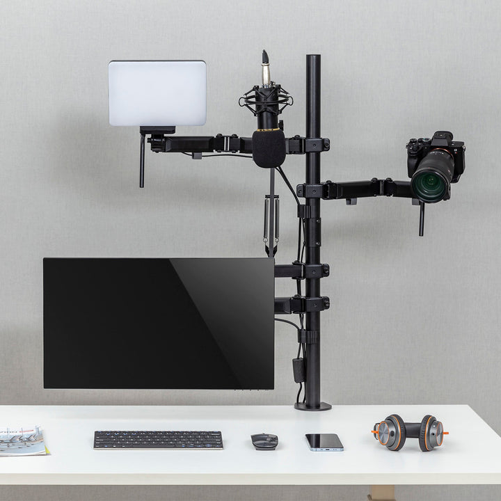 All-In-One Studio NanoRS monitor-, mikrofon-, kamera- og lysholder, YouTube, 17"-32", maks. 9 kg, RS164