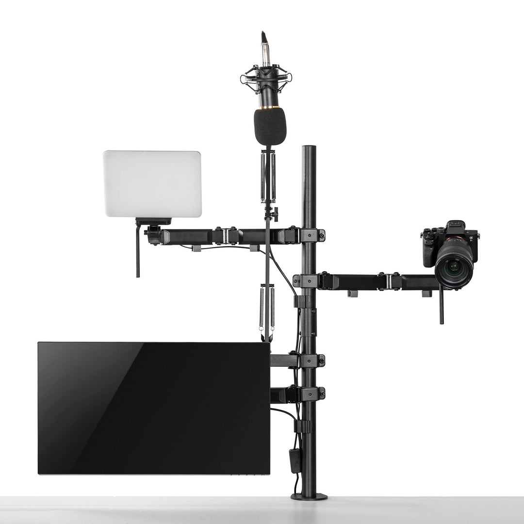 All-In-One Studio NanoRS monitor-, mikrofon-, kamera- og lysholder, YouTube, 17"-32", maks. 9 kg, RS164