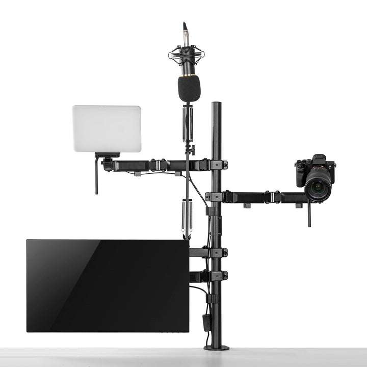 All-In-One Studio NanoRS monitor-, mikrofon-, kamera- og lysholder, YouTube, 17"-32", maks. 9 kg, RS164