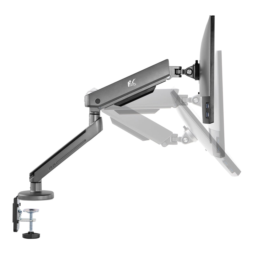 NanoRS gaming-skærmholder, RGB LED-belysning, 17-32", maks. 9 kg, VESA 75x75 / 100x100, RS165