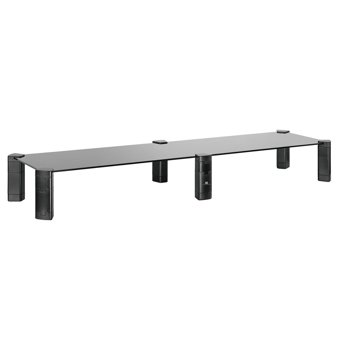 Stativ til to skærme – dobbelt Maclean, maks. 20 kg, hærdet glas, (1029 x 285 x 127 mm), MC-936