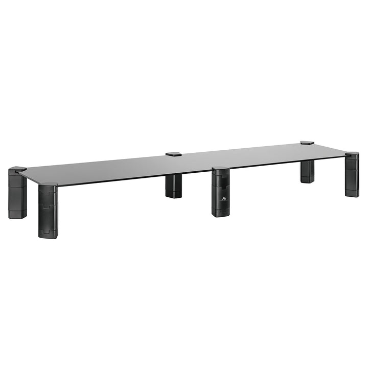 Stativ til to skærme – dobbelt Maclean, maks. 20 kg, hærdet glas, (1029 x 285 x 127 mm), MC-936