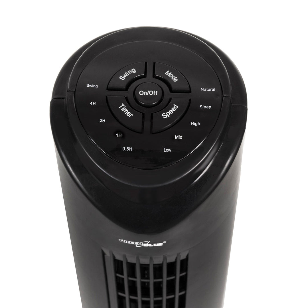Søjleventilator med fjernbetjening, 3 indstillinger, 3 hastigheder, 80° svingning, 45 W, timer, højde 82 cm GB645