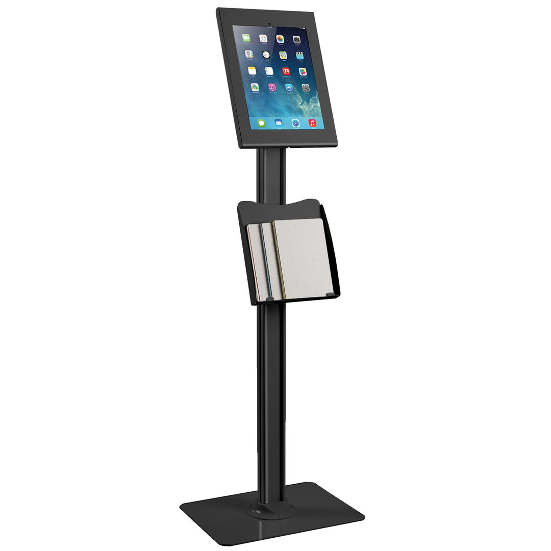 Maclean reklamestativ til tablet, gulvmodel med lås, sort, iPad Pro (Gen 3), 12,9", MC-867 B