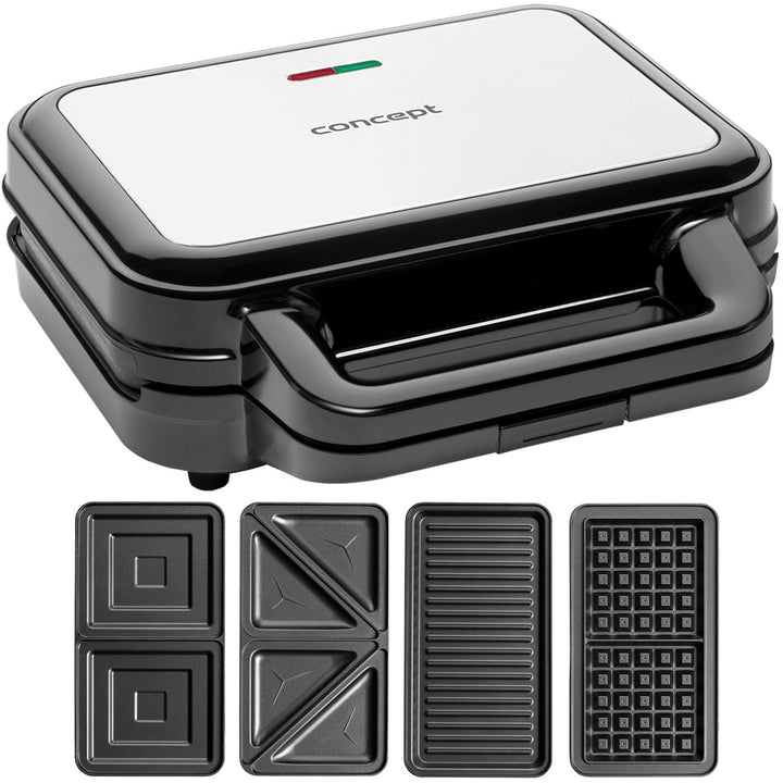 XXL 4-i-1 sandwichmaker 900 W Concept SV3070 udskiftelige plader