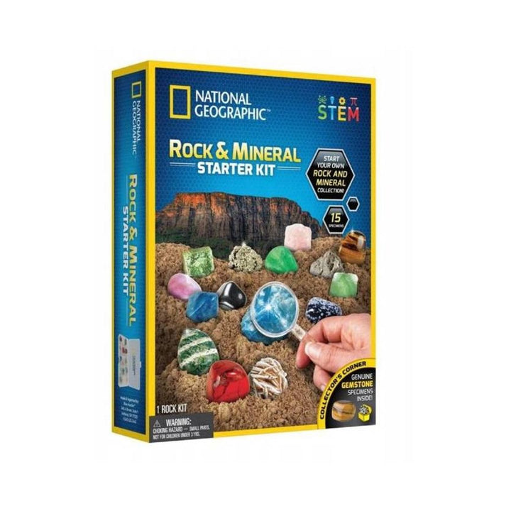 National Geographic-sæt - Startpakke med sten og mineraler (Rock + Mineral Starter Kit)