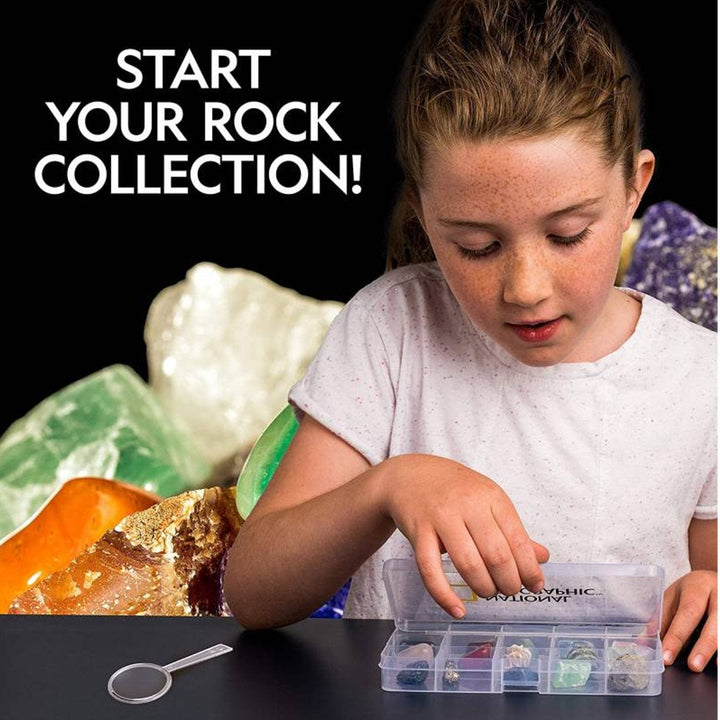 National Geographic-sæt - Startpakke med sten og mineraler (Rock + Mineral Starter Kit)