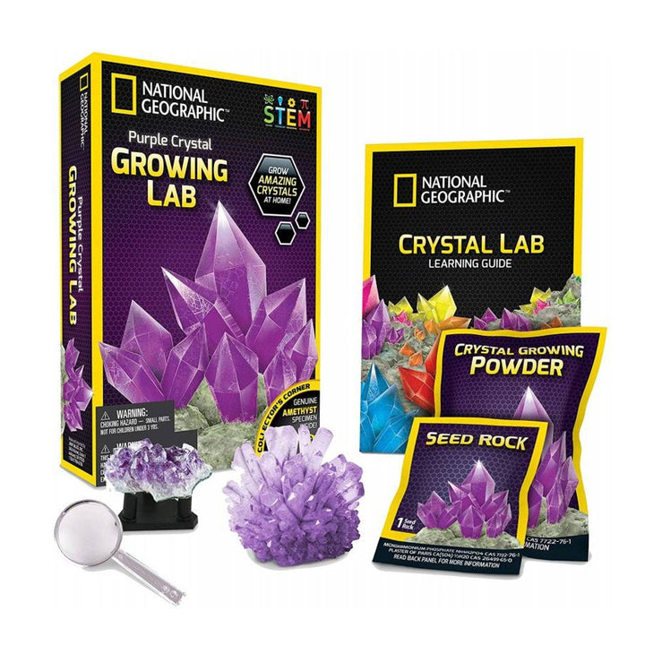 National Geographic-sæt – Laboratorium til dyrkning af lilla krystaller (Purple Crystal Growing Lab)