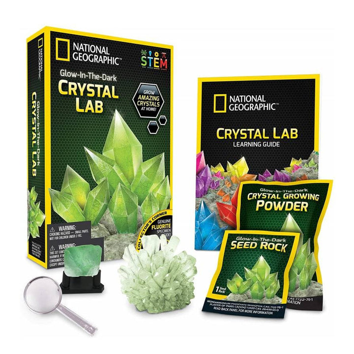 National Geographic-sæt – Laboratorium til dyrkning af krystaller, der lyser i mørke (Glow-in-the-Dark Crystal Growing Lab)