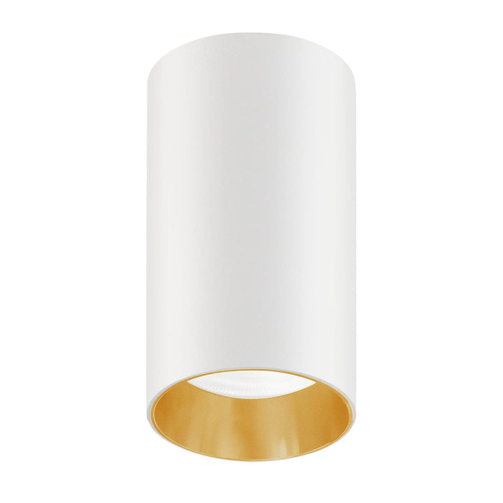 Oplægning / rør Maclean, punktbelysning, rund, aluminium, GU10, 55x100 mm, farve hvid/guld, MCE458 W/G