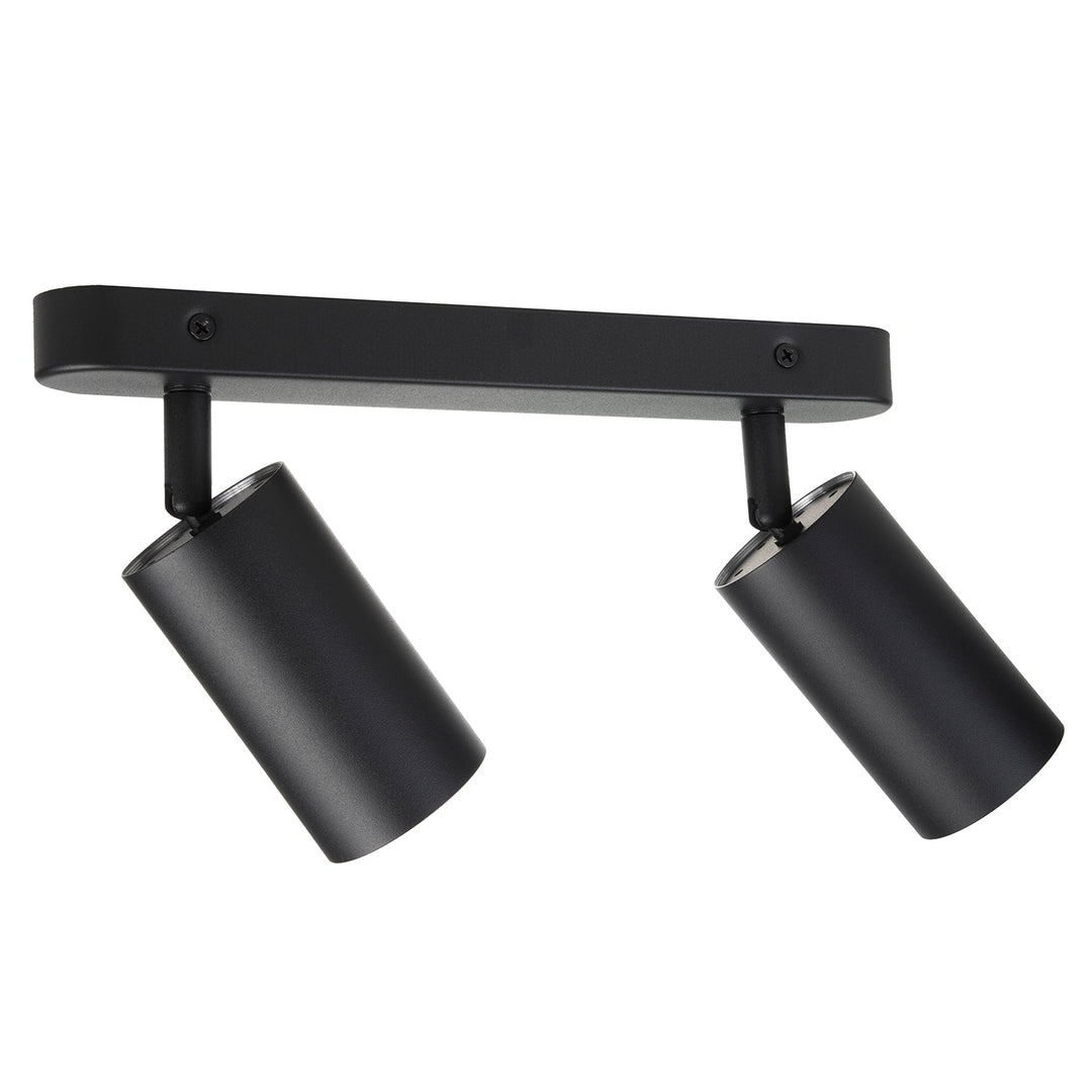 Maclean væg- og loftslampe, spot, bevægelig, aluminium, 2xGU10, 55x100 mm, sort mat, MCE452 B