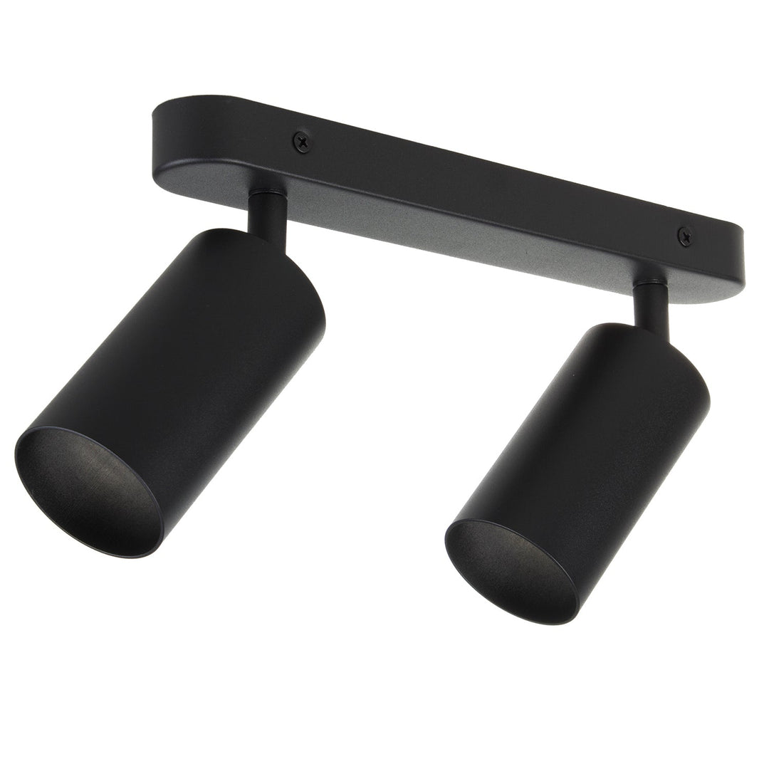 Maclean væg- og loftslampe, spot, bevægelig, aluminium, 2xGU10, 55x100 mm, sort mat, MCE452 B