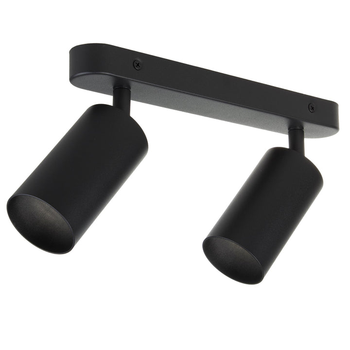 Maclean væg- og loftslampe, spot, bevægelig, aluminium, 2xGU10, 55x100 mm, sort mat, MCE452 B