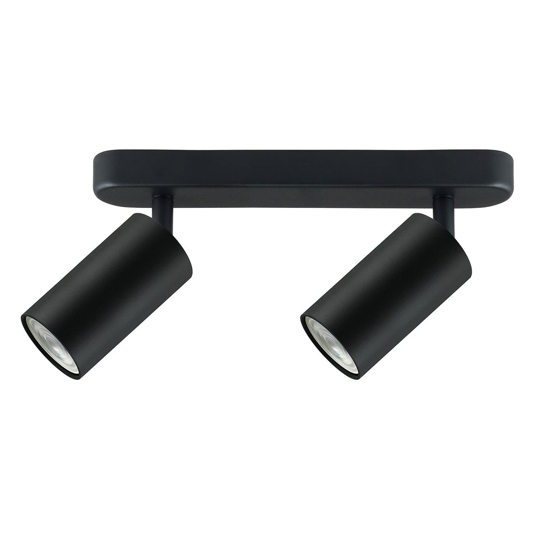 Maclean væg- og loftslampe, spot, bevægelig, aluminium, 2xGU10, 55x100 mm, sort mat, MCE452 B