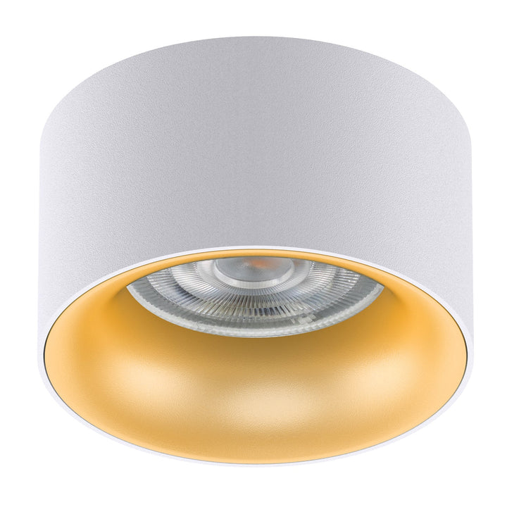 Indbygget armatur / Maclean-rør, punktbelysning, rund, aluminium, GU5.3, 70x40 mm, farve hvid/guld, MCE457 W/G