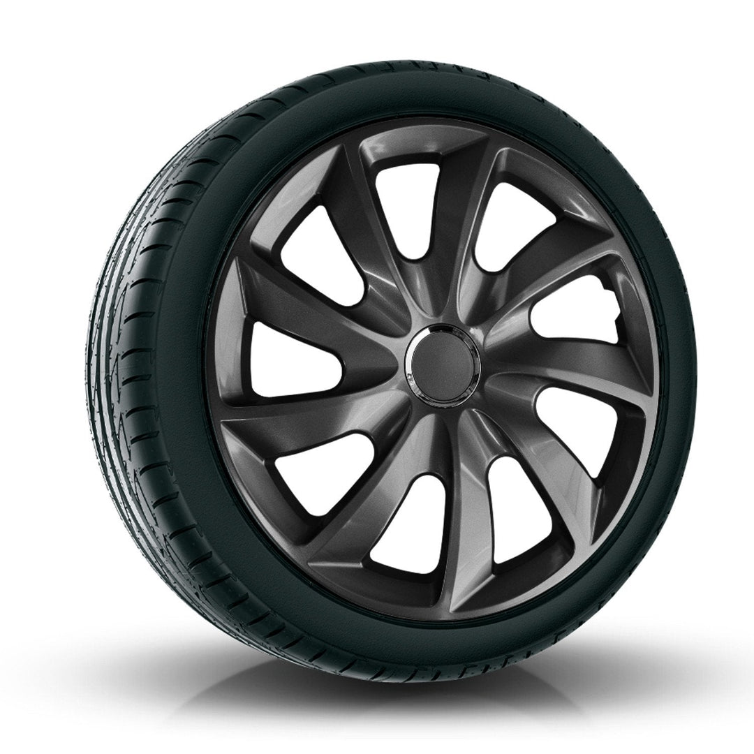 Universal hjulkapsler 13" Stig grafit lakeret 4 stk.