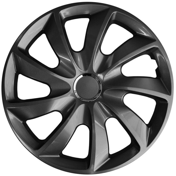 Universal hjulkapsler 17" Stig grafit lak, presset, 4 stk.