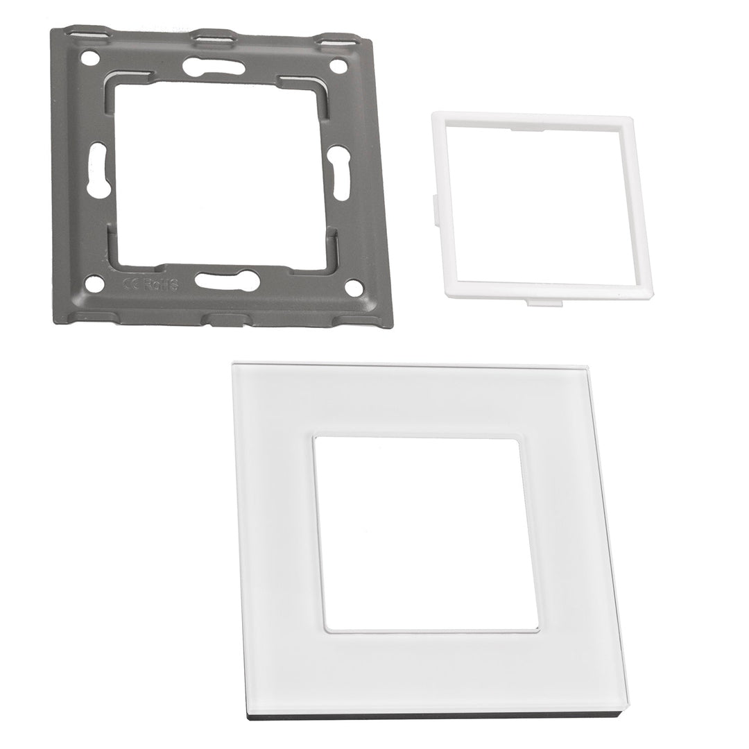 Maclean glasramme, enkelt, hvid, 86x86 mm, MCE730W