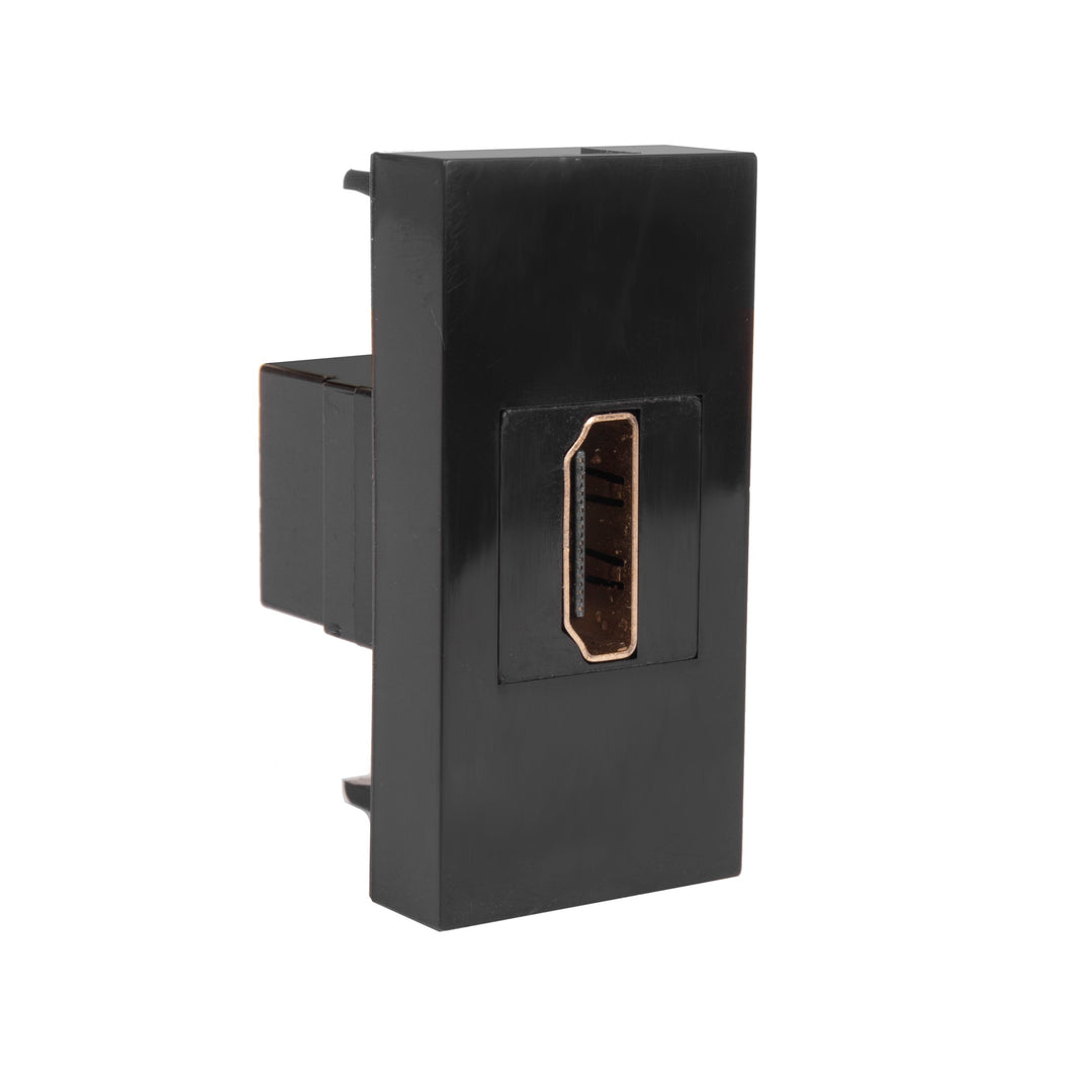 Maclean HDMI-vægstik, enkelt, sort, MCE720B