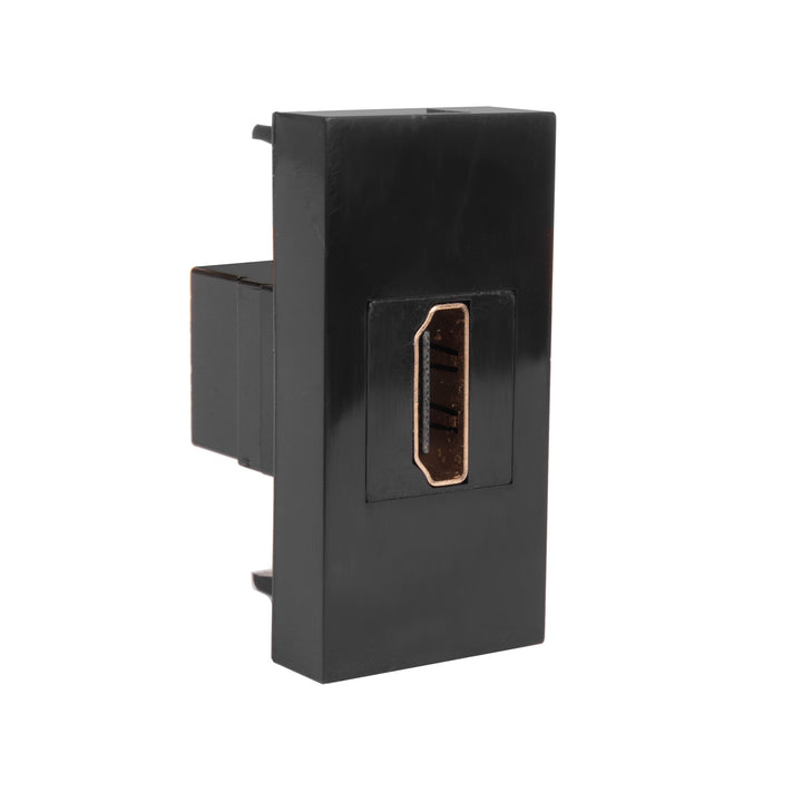 Maclean HDMI-vægstik, enkelt, sort, MCE720B