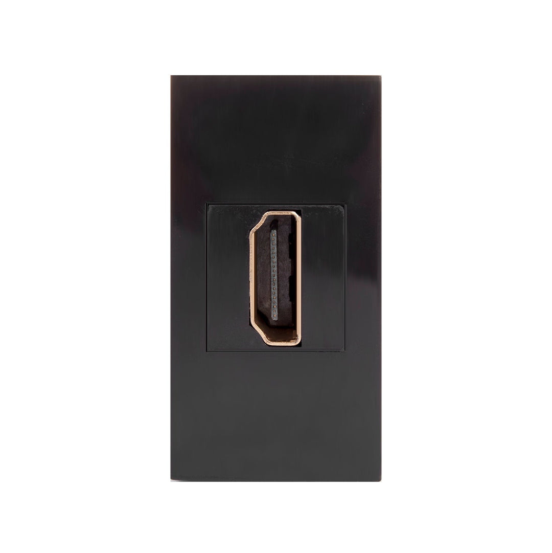 Maclean HDMI-vægstik, enkelt, sort, MCE720B